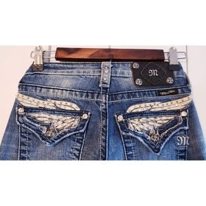 Miss Me angel wing pocket bootcut jeans